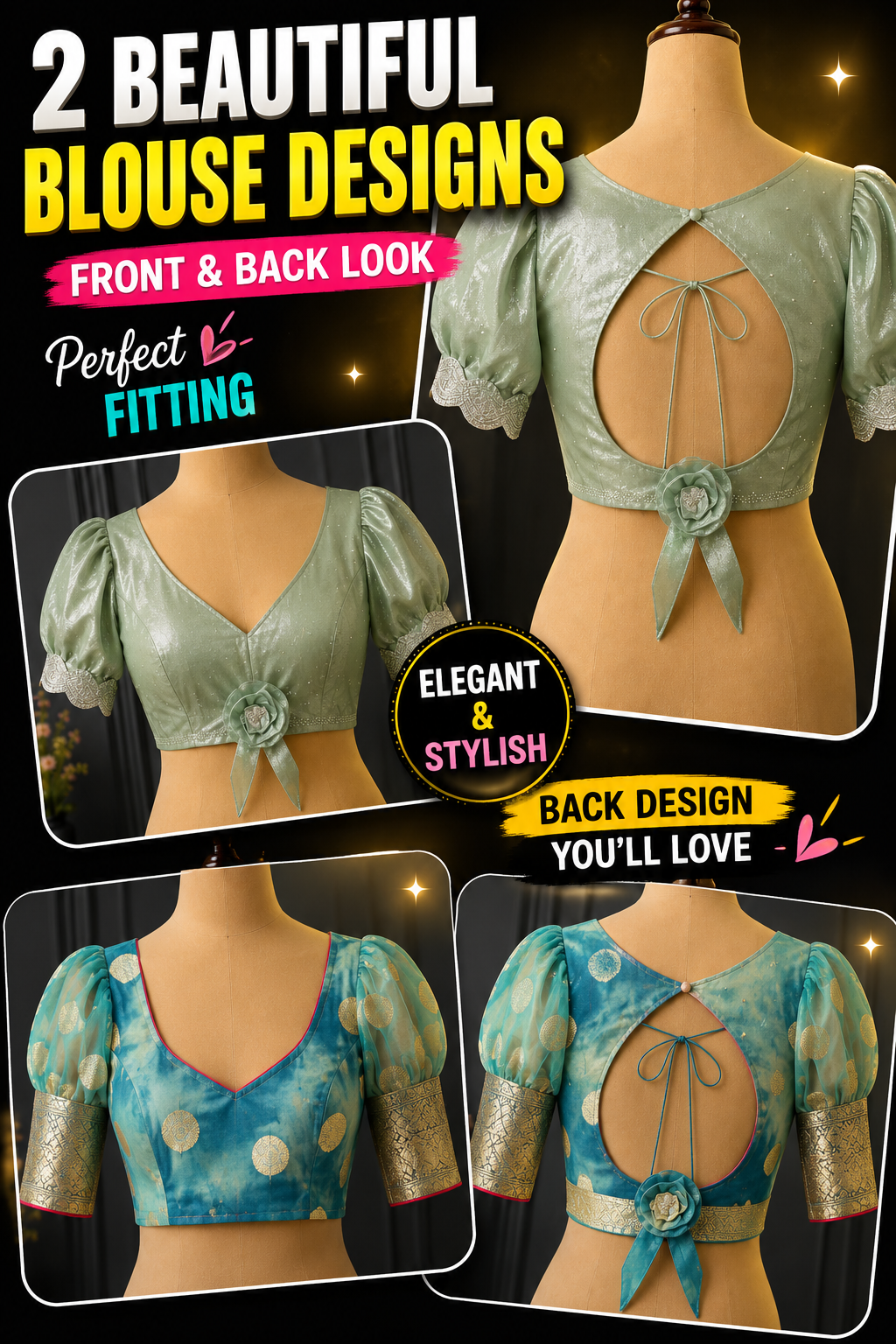 Stylish Designer Blouses for Sarees & Lehengas